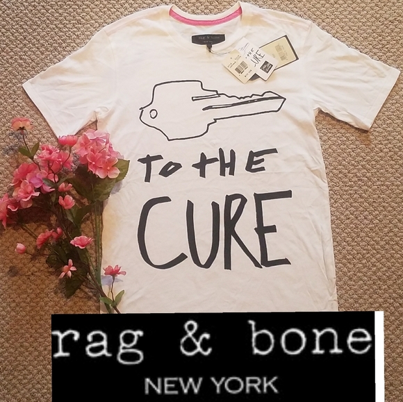 rag & bone Tops - FREE WITH ANY $10.00 BUNDLE key to the cure t-shirt Rag & Bone